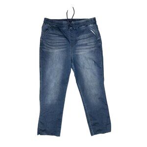 Fashion Nova Womens 1X Denim Jogger Pants Elastic Waist Stretch